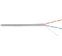 Кабель NIKOMAX U/UTP 2 пары, Кат.5 (Класс D), 100МГц, одножильный, BC (чистая медь), 24AWG (0,50мм), поливинилхлорид, внутренний, серый, 305м NMC 2110A-GY