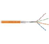Кабель NIKOMAX SF/UTP 4 пары, Кат.5e (Класс D), тест по ISO/IEC, 100МГц, одножильный, BC (чистая медь), 24AWG (0,51мм), полимерный материал нг(А)-HF, внутренний, оранжевый, 305м NMC 4000C-OR