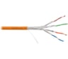 Кабель NIKOMAX S/FTP 4 пары, Кат.7 (Класс F), тест по ISO/IEC, 600МГц, одножильный, BC (чистая медь), 23AWG (0,56мм), полимерный материал нг(А)-HF, внутренний, оранжевый, 500м NMC 4565C-OR