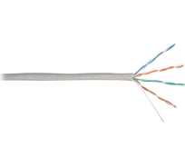 Кабель NIKOMAX U/UTP 4 пары, Кат.5e (Класс D), тест по ISO/IEC, 100МГц, одножильный, BC (чистая медь), 24AWG (0,50мм), поливинилхлорид, внутренний, серый, 100м NMC 2101A-GY