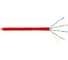Кабель NIKOMAX U/UTP 4 пары, Кат.5e (Класс D), тест по ISO/IEC, 100МГц, одножильный, BC (чистая медь), 24AWG (0,51мм), полимерный материал нг(А)-HF, внутренний, красный, 305м NMC 4100C-RD 1