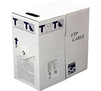 Кабель UTP TWT телефонный, 25 пар, 0.35мм, серый, 305м в кат.ушке ТWT-TEL-UTP25