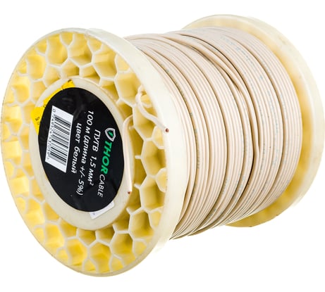 Провод ПУГВ Торкабель 1,5 белый 100м на катушке 0749524537059