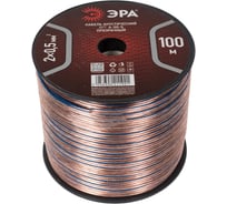 Акустический кабель ЭРА A-50-S 2х0,50 мм2, прозрачный, 100м, 12/432 Б0048271