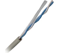 Кабель UTP, 1 пара, Кат. 5e, серый, 305м в кат., TWT-5EUTP1-GY