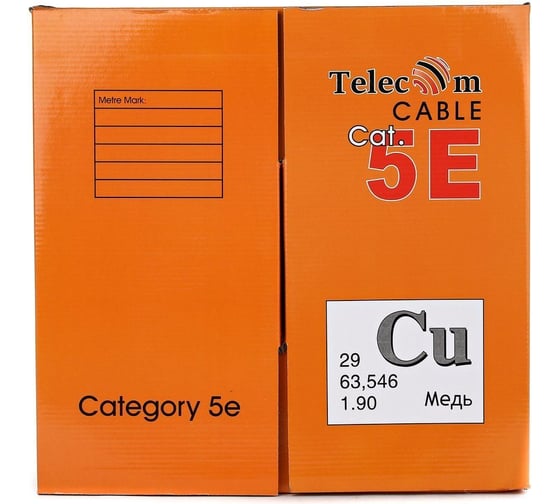 Кабель Telecom, CU S/FTP 4 пары, кат. 5e, бухта 305м SFTP4-TC1000C5EN-CU-IS