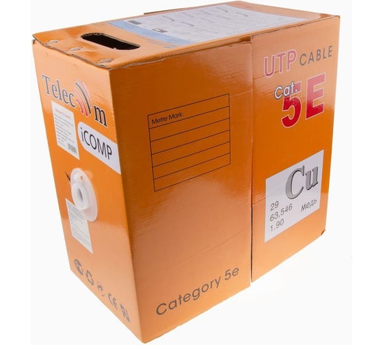Кабель Telecom, CU UTP 4 пары, кат. 5e, enlarge PVC, бухта 305м UTP4-TC1000C5EN-CU-IS
