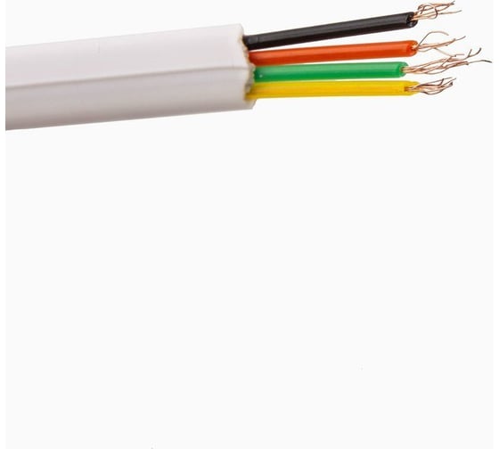 Телефонный четырехпроводный многожильный кабель Telecom, белый, 100м UTC2X2X0.12-C2-WH