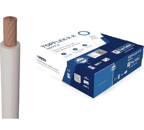 Монтажный гибкий провод Top cable TOPFLEX V-K H07V-K 1Х16 серый 131G016.R100
