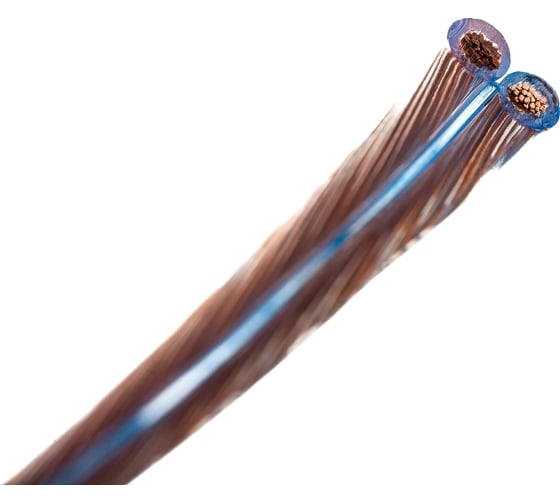 Акустический кабель Cablexpert прозрачный, 20 м, бухта CC-TC2x1,5-20M