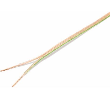 Прозрачный акустический кабель Cablexpert, 2x0.5мм2, медь, 30м, с зел.пол., бухта, CC-TC2x0,5-30M