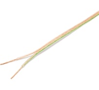 Прозрачный акустический кабель Cablexpert, 2x0.5мм2, медь, 50м, с зелен.пол., на катушке, CC-TC2*0,5-50M