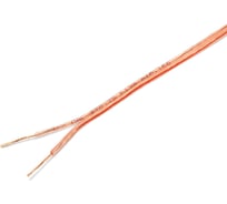 Прозрачный акустический кабель Cablexpert,  2x0.75мм2, медь, 100м, с красн.пол., на катушке, CC-TC2x0,75-100M