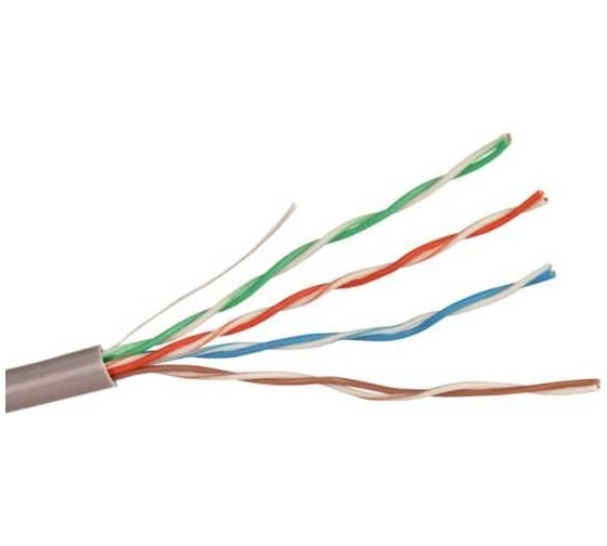 Кабель UTP ExeGate 4 пары, категория 5e, медь, 26AWG, бухта 305м, серый, PVC 264556