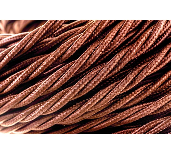 Трехжильный провод Interior Electric ПВХ, сечение 3*1,5 цвет шоколад 30 м. ПРВ3.15.03.30.Ш