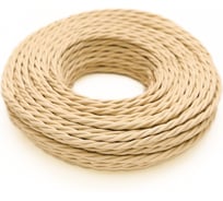 Двухжильный провод Interior Electric ПВХ, сечение 2*1,5 цвет слоновая кость 50м ПРВ2.15.03.50.СЛ