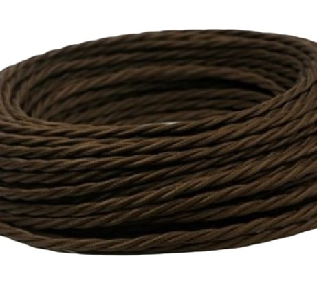Двухжильный провод Interior Electric ПВХ, сечение 2*1,5 цвет шоколад 30 м. ПРВ2.15.03.30.Ш