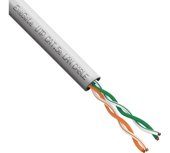 Кабель UTP ExeGate омедненный CCA 2PR 24AWG CAT5E 305 м внутренний 256745