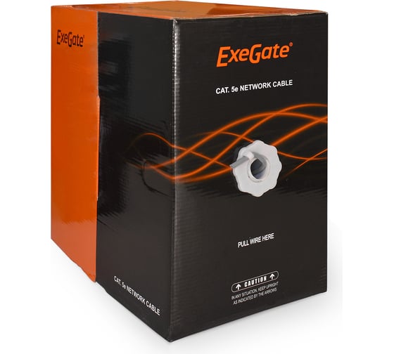 Кабель UTP ExeGate омедненный CCA 2PR 24AWG CAT5E 305 м внутренний 256745