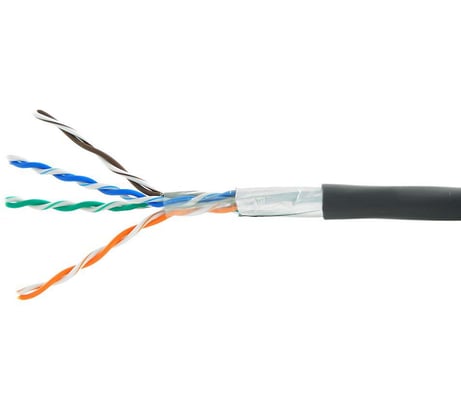 Кабель Cablexpert (RU) FTP outdoor 4x2x0.51, медный, кат.5e, однож., 100м, box, черный, FPC-5051E-4-CU-OUT/100