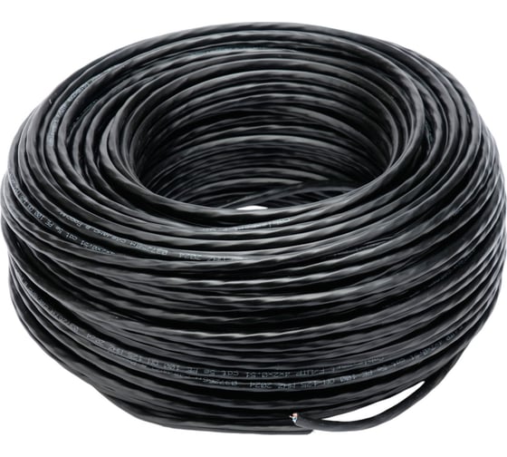 Кабель Cablexpert (RU) FTP outdoor 4x2x0.51, медный, кат.5e, однож., 100м, box, черный, FPC-5051E-4-CU-OUT/100