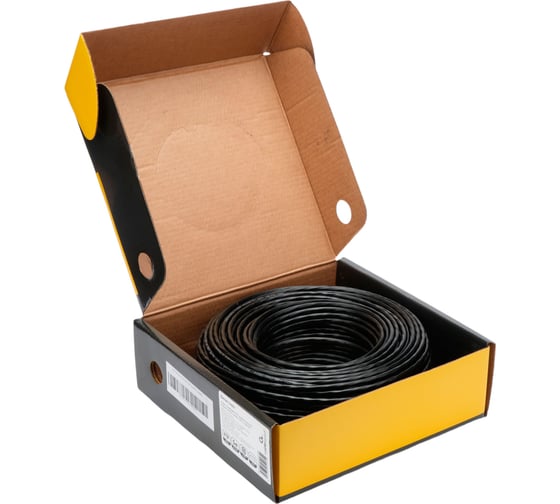 Кабель Cablexpert (RU) FTP outdoor 4x2x0.51, медный, кат.5e, однож., 100м, box, черный, FPC-5051E-4-CU-OUT/100