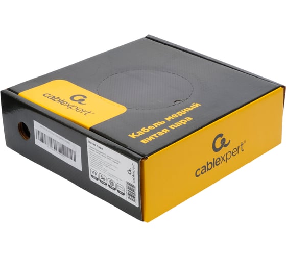 Кабель Cablexpert (RU) FTP outdoor 4x2x0.51, медный, кат.5e, однож., 100м, box, черный, FPC-5051E-4-CU-OUT/100