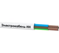 Провод ЭЛЕКТРОКАБЕЛЬ НН ПВС 4x1.5, 380В, белый, упаковка 100м 000010140