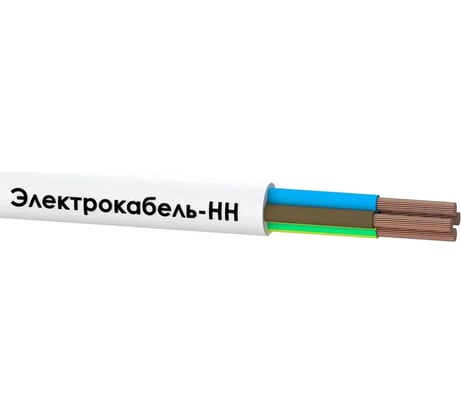 Провод ЭЛЕКТРОКАБЕЛЬ НН ПВС 4x1, 380В, белый, упаковка 100м 000010133