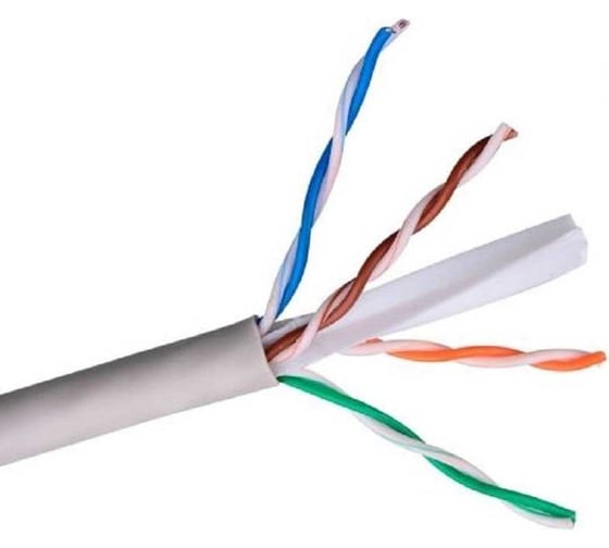 Кабель UTP ExeGate 4 пары категории 6 медь, 23AWG, бухта 305м, серый PVC 281813