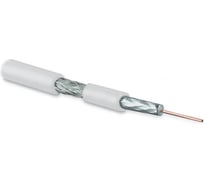 Коаксиальный Hyperline COAX-SAT703N-WH-100 SAT703N, 75 Ом, жила - 17 AWG 1.13 mm, медь,solid, экран - фольгаоплетка луженная медь, 45%, общий диаметр 6.6мм, изоляция PV