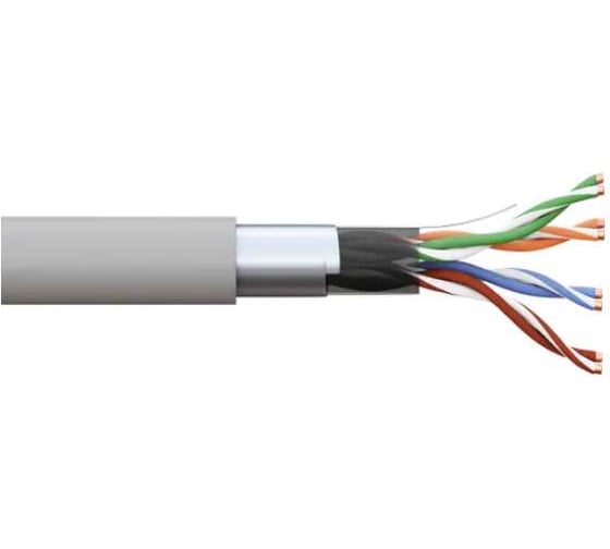 Кабель витая пара EKF TERACOM CS Cat.5E F/UTP 4 пары solid 24AWG оболочка нг(А)-LSLTx цвет серый (упак. 305м) TRCS-5EFTP-04LTX-GY-IN3