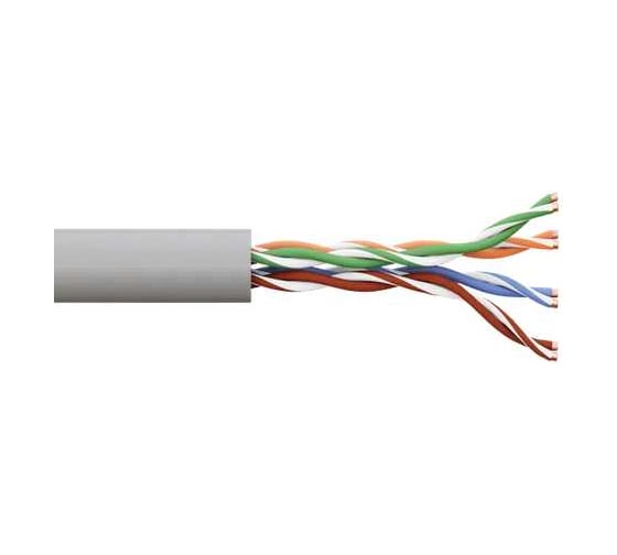 Кабель витая пара EKF TERACOM CS Cat.5E U/UTP 4 пары solid 24AWG оболочка нг(А)-LSLTx цвет серый (упак. 305м) TRCS-5EUTP-04LTX-GY-IN3