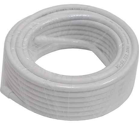 Коаксиальный кабель DORI RG-6 U белый CCA 10м, шт 1126-3