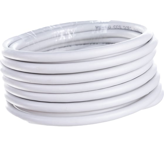 Коаксиальный кабель DORI RG-6 U белый CCA 5м, шт 1126-5