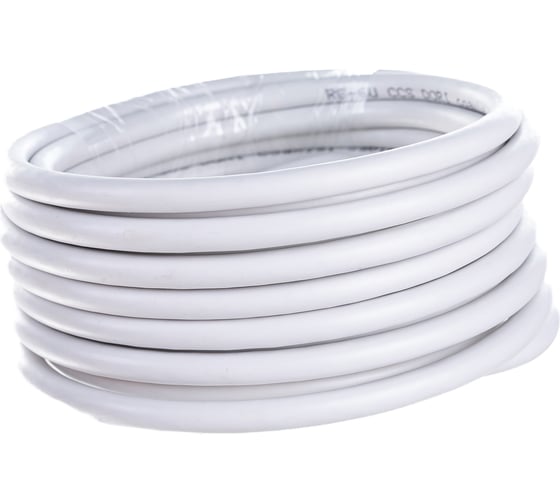 Коаксиальный кабель DORI RG-6 U белый CCA 20м, шт 1126-2