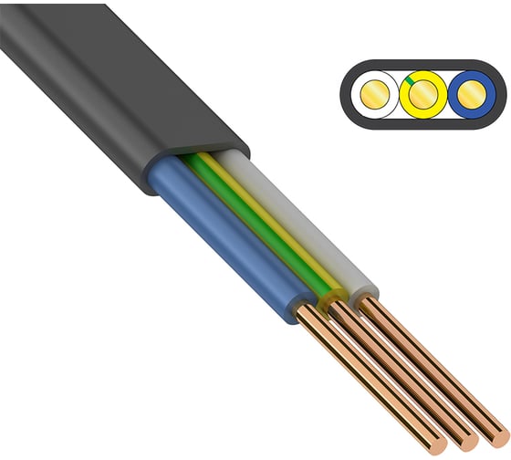 Кабель ВВГ-ПнгА-LS ККЗ 3x2,5 кв.мм 100 м ГОСТ 01-8290