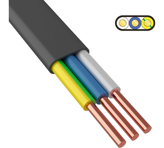 Кабель ВВГ-ПнгА ККЗ 3x6 кв.мм 100 м ГОСТ 01-8214-3