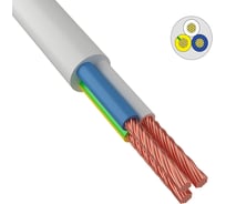 Провод ПВС ККЗ 3х4,0 кв.мм 100 м белый ГОСТ 01-8050-4
