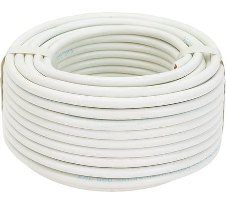 Провод REXANT ПВС 2x1,0 мм2, белый, 20 м, ГОСТ 01-8032-20