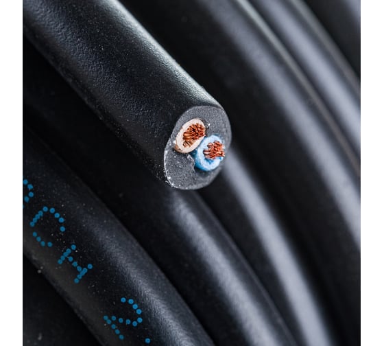 Провод REXANT ПВС 2x1,5 мм2, черный, 10 м, ГОСТ 01-8033-10