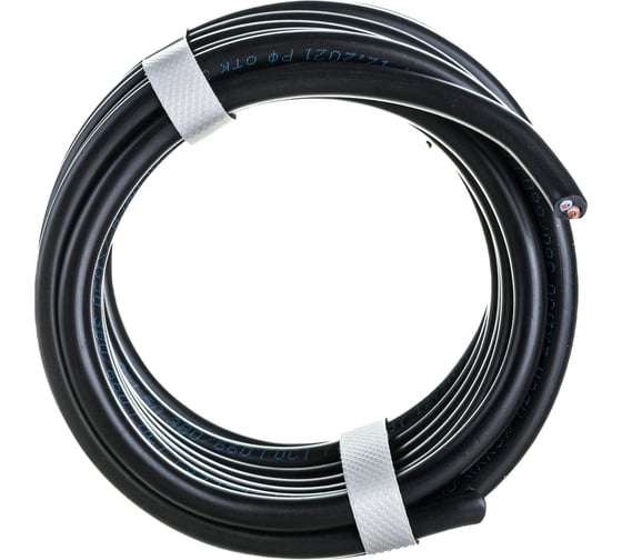 Провод REXANT ПВС 2x1,5 мм2, черный, 5 м, ГОСТ 01-8033-5