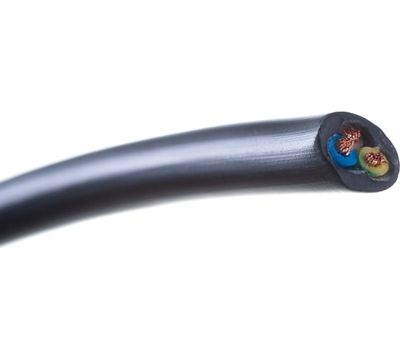 Провод REXANT ПВС 3x1,5 мм2, черный, 5 м, ГОСТ 01-8047-5