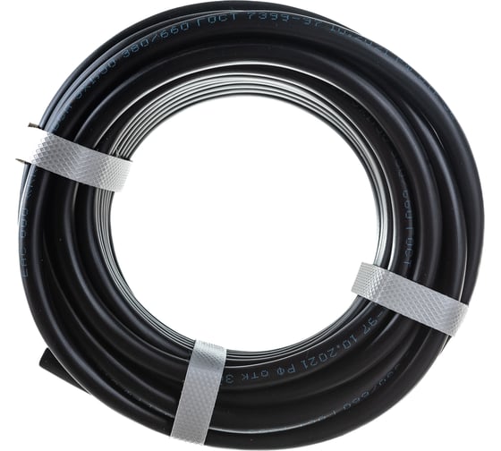 Провод REXANT ПВС 3x1,5 мм2, черный, 10 м, ГОСТ 01-8047-10