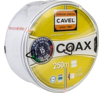 Коаксиальный кабель CAVEL SAT703B_NEC 250м, 75 Ом, 1,13 мм Cu, CuSn 45%, 6,6 мм PVC, черная полоса, 9859979 C000642