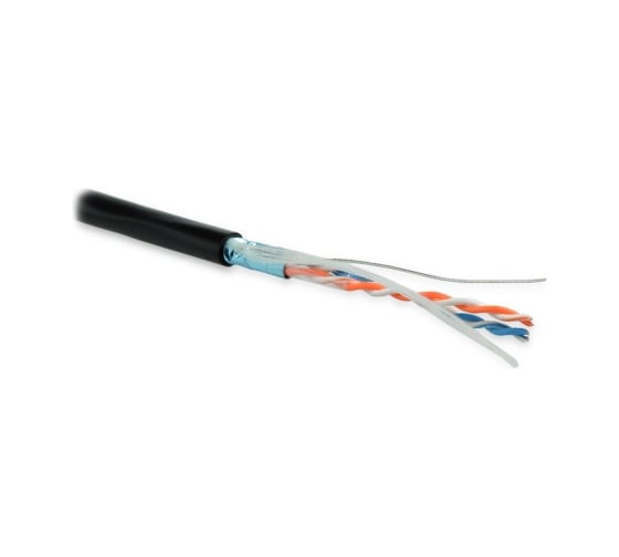 Кабель Hyperline FUTP2-C5-S24-OUT-PE-BK-500 500 м витая пара F/UTP, категория 5, 2 пары 236275