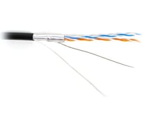 Кабель Hyperline FUTP2-C5-S24-SW-OUT-PE-BK-500 500 м витая пара, экранированная F/UTP 236277