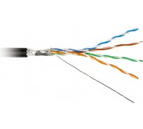 Кабель Hyperline FUTP4-C5E-S24-OUT-PE-BK-500 500 м витая пара, экранированная F/UTP, категория 5e 49110