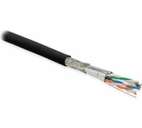 Кабель Hyperline, SFTP4-C6A-S23-OUT-PE-BK-500 500м витая пара, экранированная S/FTP, кат.6а 359207