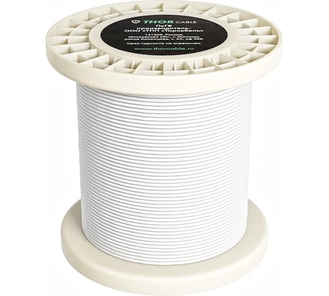 Провод Торкабель ПУГВ 6,0, белый, 100 м, на катушке 4631175843862